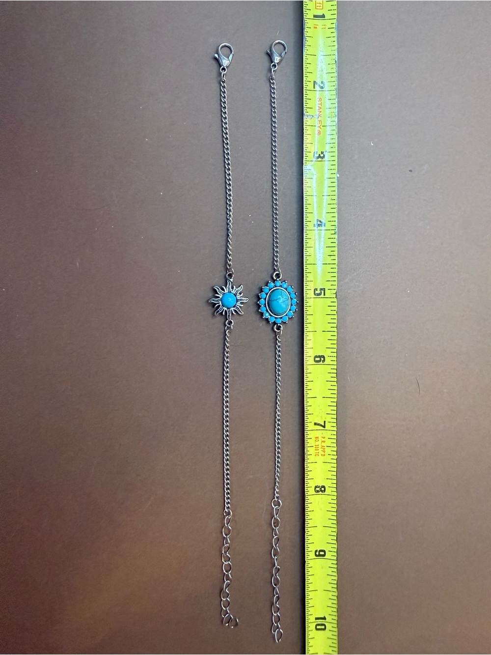 🩵BUNDLE AND SAVE (3/$16) 🩵 Turquoise Sun & Oval Charm Silver-Tone Bracelets